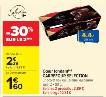 Coeur fondant CARREFOUR SELECTION