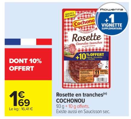 Rosette en tranches COCHONOU