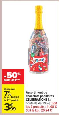 Assortiment de chocolats papillotes CELEBRATIONS