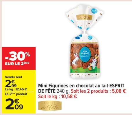 Mini Figurines en chocolat au lait ESPRIT DE FÊTE