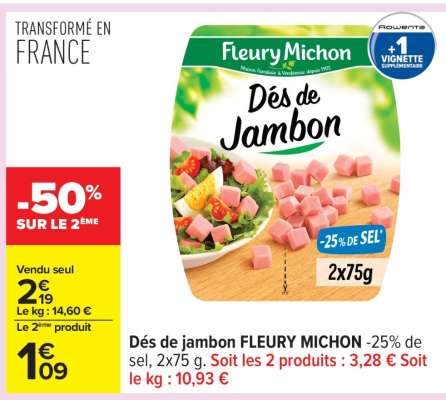 Des De Jambon Fleury Michon