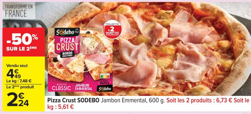 Pizza Crust SODEBO Jambon Emmental