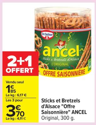 Sticks et Bretzels d’Alsace «Offre Saisonnière» ANCEL