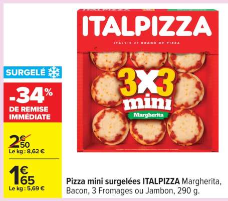 Pizza mini surgelées ITALPIZZA