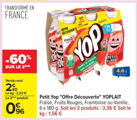 Petit Yop "Offre Découverte" YOPLAIT