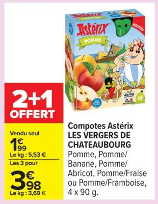 Compotes Astérix LES VERGERS DE CHATEAUBOURG
