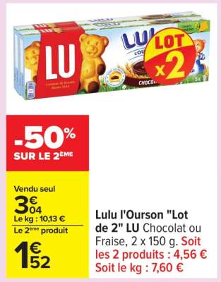 Lulu l’Ourson «Lot de 2» LU