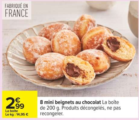8 mini beignets au chocolat