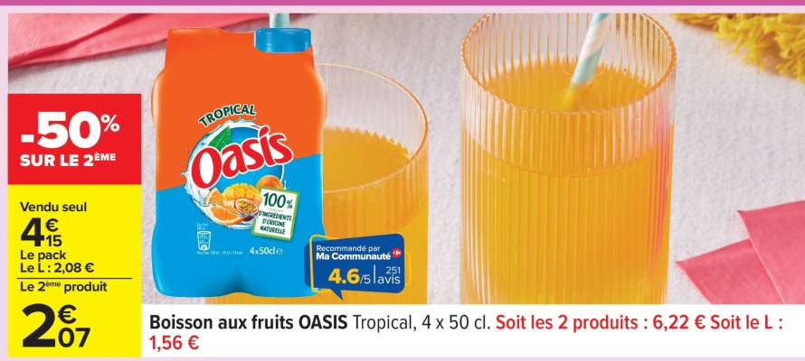 Boisson aux fruits OASIS Tropical