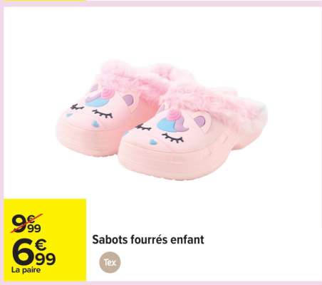 Sabots fourrés enfant