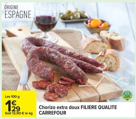 Chorizo extra doux FILIERE QUALITE CARREFOUR