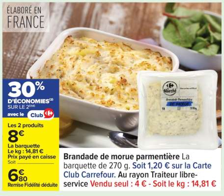 BRANDADE DE MORUE PARMENTIÈRE