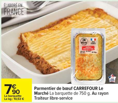 Parmentier de bœuf CARREFOUR Le Marché