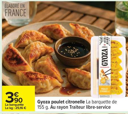 Gyoza poulet citronelle
