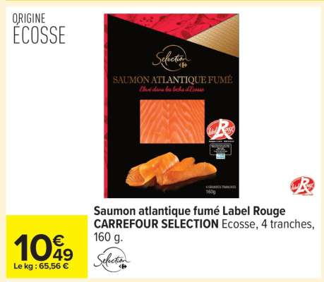 Saumon atlantique fumé Label Rouge