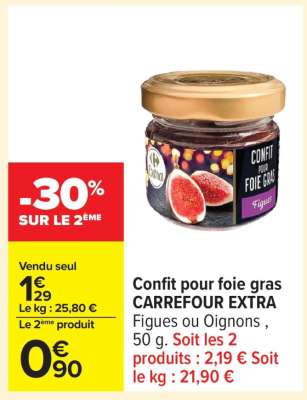 Confit pour foie gras CARREFOUR EXTRA