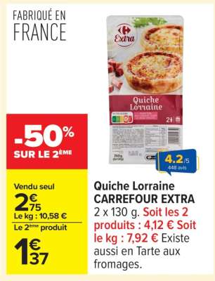 Quiche Lorraine CARREFOUR EXTRA