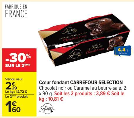 Coeur fondant CARREFOUR SELECTION