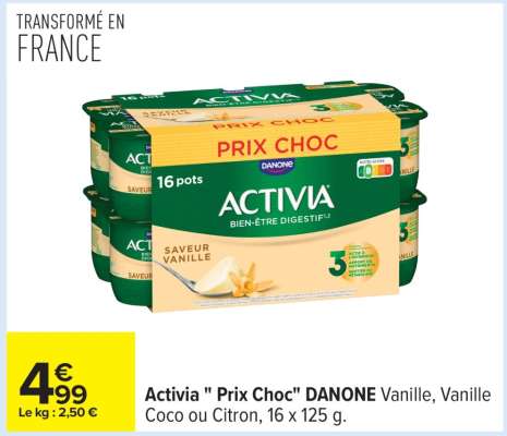 ACTIVIA "Prix Choc" DANONE