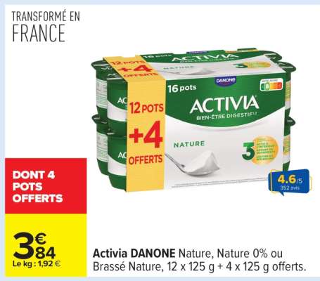 Activia DANONE Nature