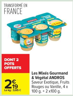 Les Mixés Gourmand & Végétal ANDROS