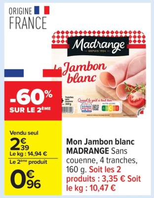 Mon Jambon Blanc Madrange