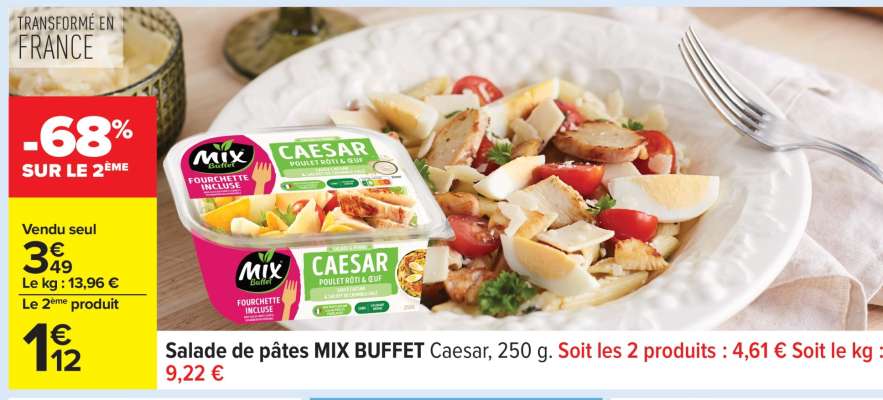 Salade de pâtes MIX BUFFET Caesar