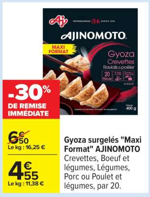 Gyoza surgelés «Maxi format» AJINOMOTO