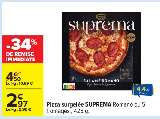 Pizza surgelée SUPREMA