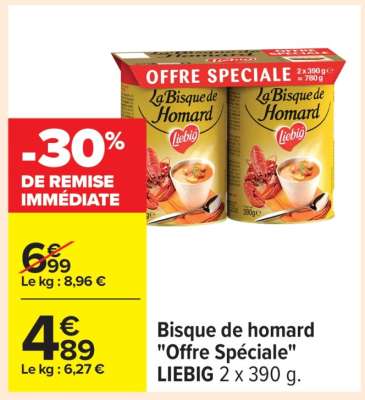Bisque de homard «Offre spéciale»