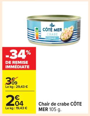 Chair de crabe CÔTE MER 105 g