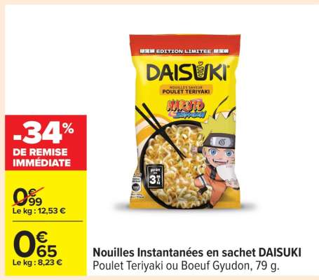 Nouilles Instantanées en sachet DAISUKI