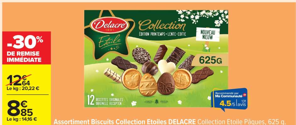 Assortiment Biscuits Collection Etoiles DELACRE