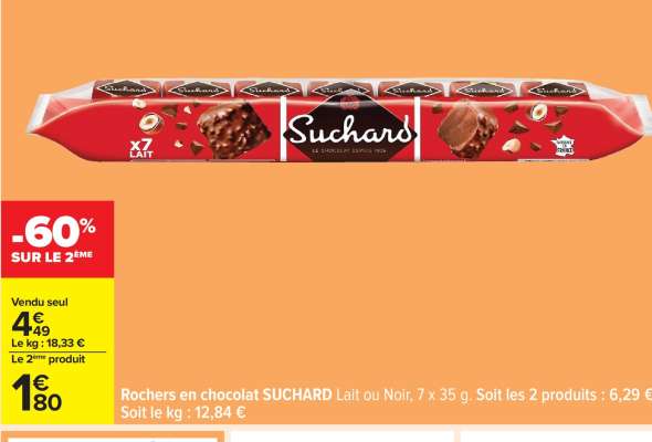 Rochers en chocolat SUCHARD