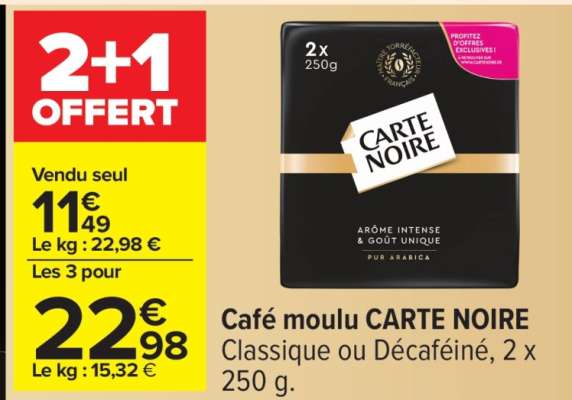 Café Moulu Carte Noire