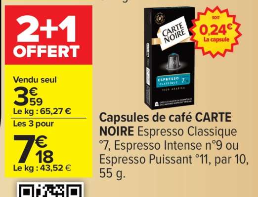 Capsules De Café Carte Noire