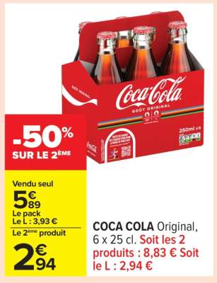 COCA COLA Original, 6 x 25 cl