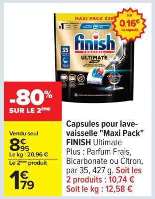 Capsules pour lave-vaisselle "Maxi Pack" FINISH Ultimate Plus