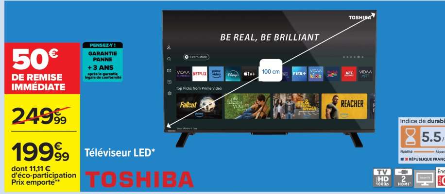 TOSHIBA Téléviseur LED