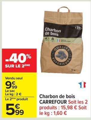 Charbon de bois CARREFOUR