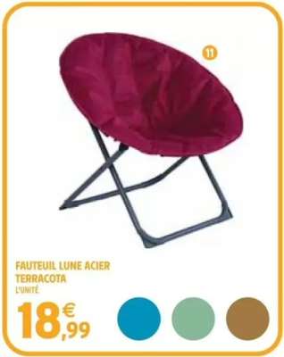 FAUTEUIL LUNE ACIER TERRACOTA