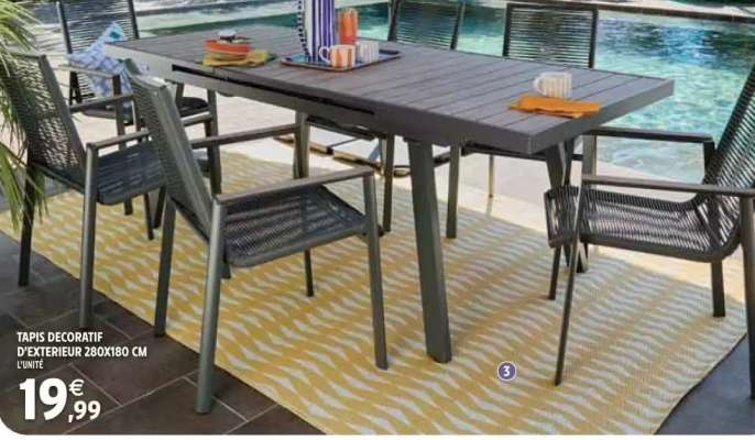 TAPIS DECORATIF D'EXTÉRIEUR 280X180 CM