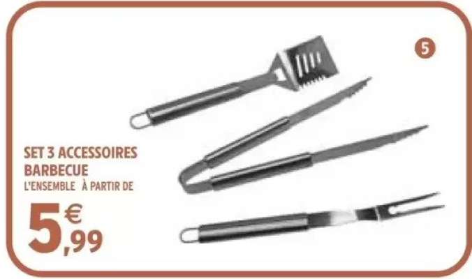 SET 3 ACCESSOIRES BARBECUE