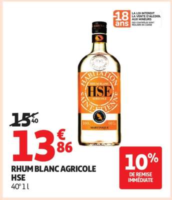 Rhum Blanc Agricole Hse