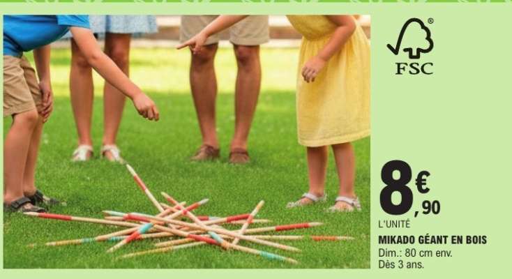 MIKADO GÉANT EN BOIS
