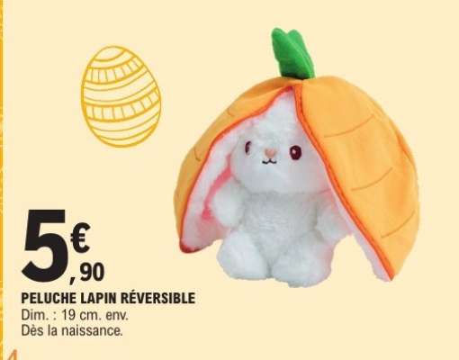 PELUCHE LAPIN RÉVERSIBLE