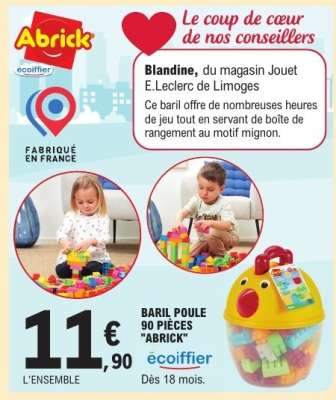 BARIL POULE 90 PIÈCES "ABRICK"