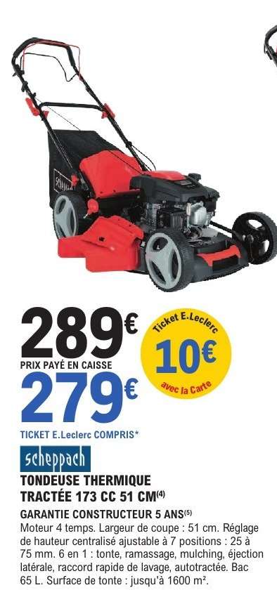 Tondeuse Thermique Tractée 173 CC 51 CM