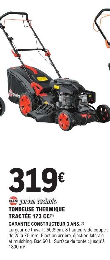 TONDEUSE THERMIQUE TRACTÉE 173 CC
