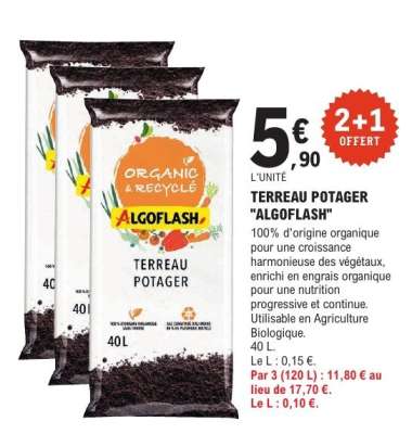 TERREAU POTAGER "ALGOFLASH"